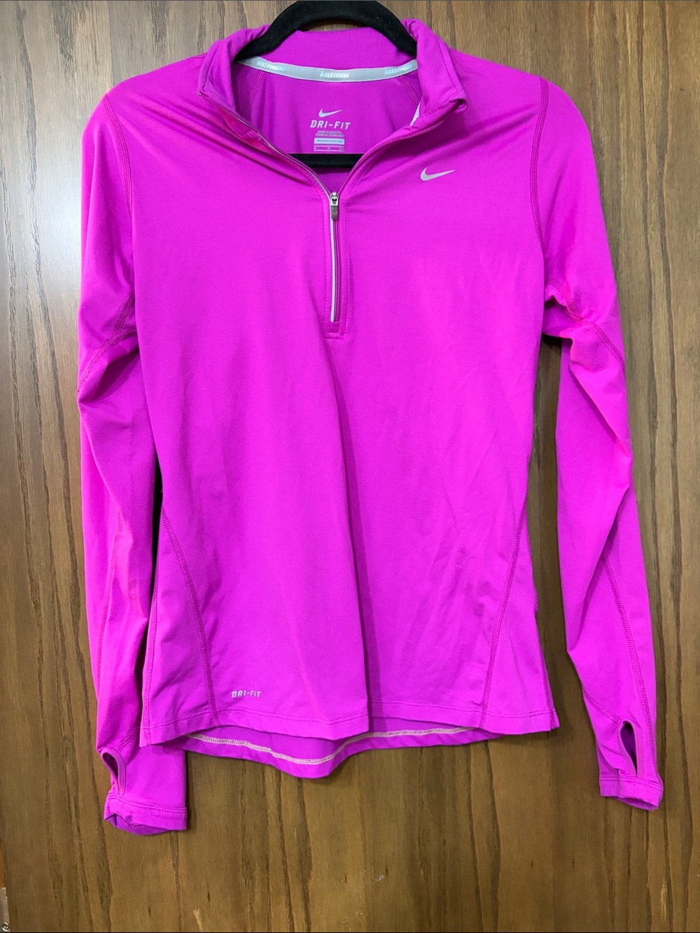 Nike Dri-FIT Bright Pink Long-Sleeve Half-Zip Pullover